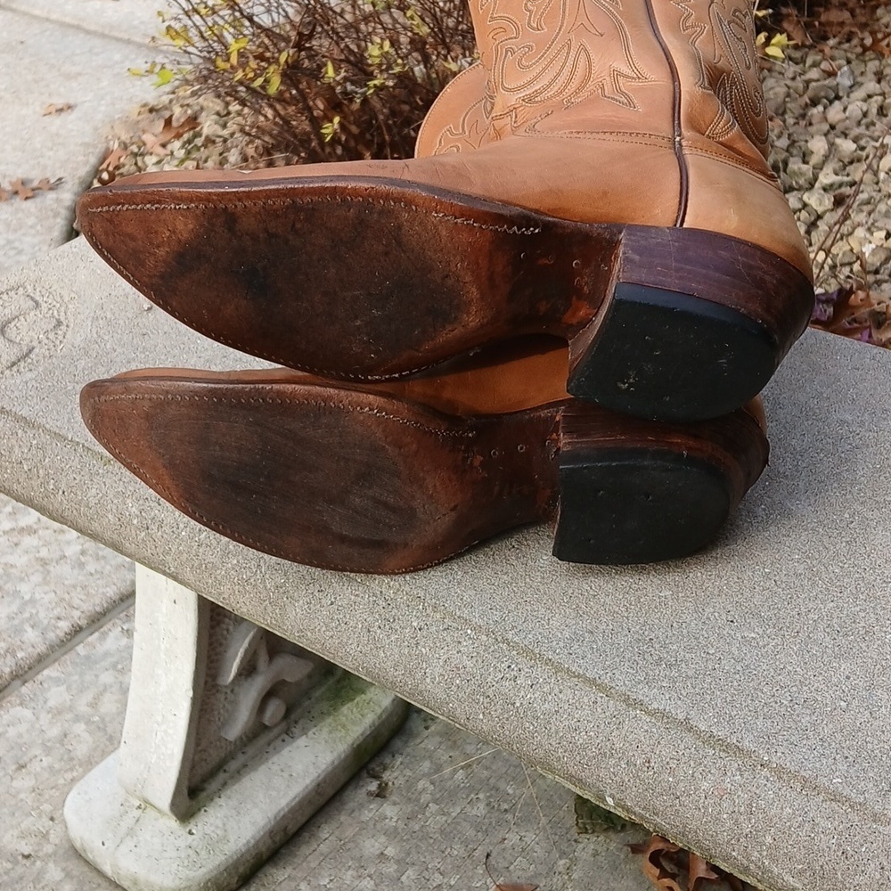 JUSTIN Womens Western Boots Sz 9.5B 2521 Honey Color - Picture 8 of 12